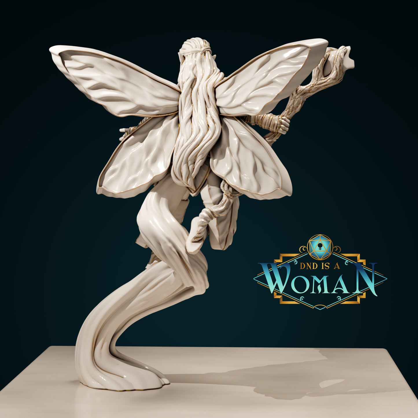 Fairy Druid Rosina | D&D TTRPG Miniature | DnD Is A Woman | NO BASE