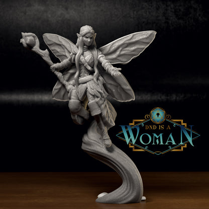 Fairy Druid Rosina | D&D TTRPG Miniature | DnD Is A Woman | NO BASE