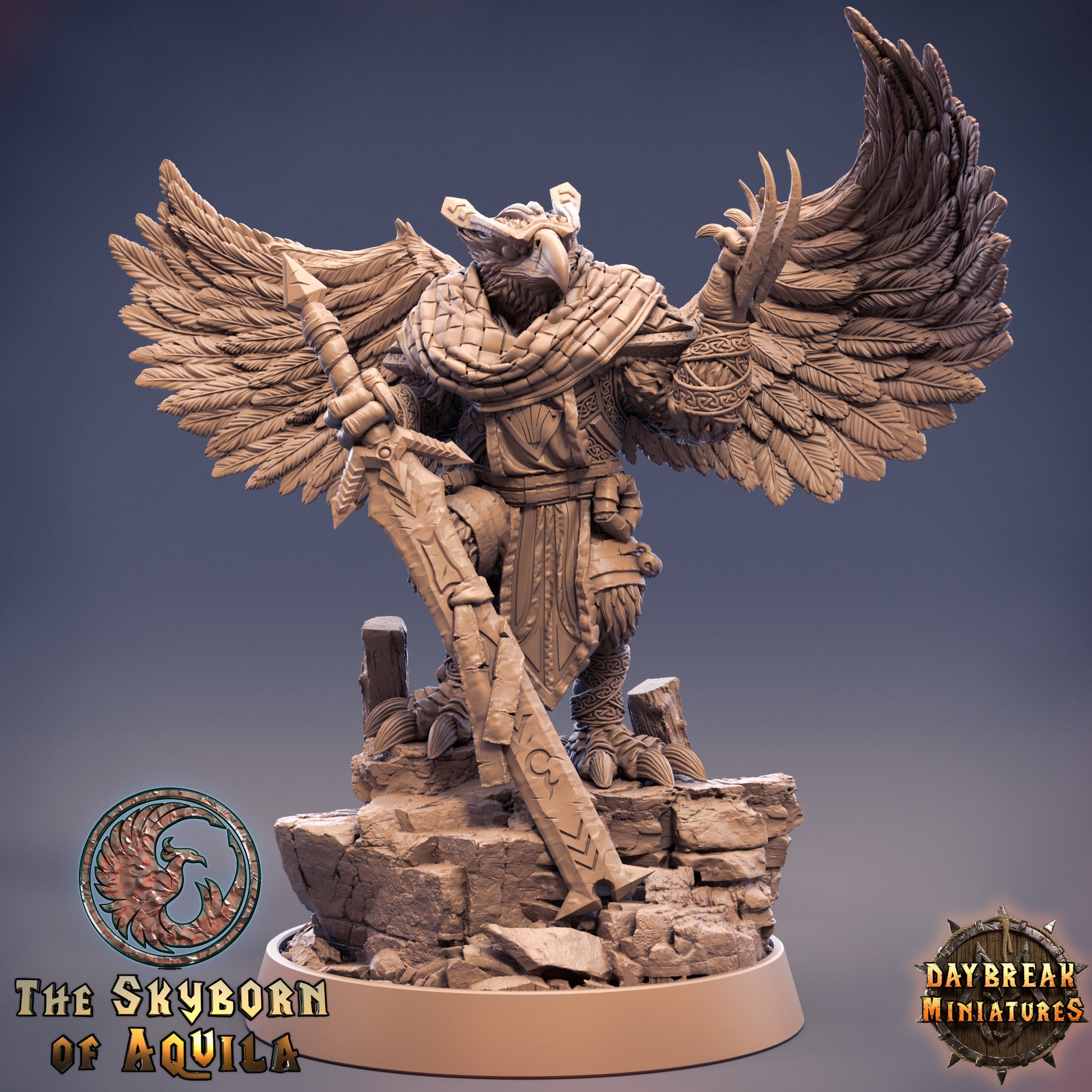 Bird Folk - The Skyborn of Aquila | Tabletop or Display Scale | D&D Mini | Daybreak Miniatures