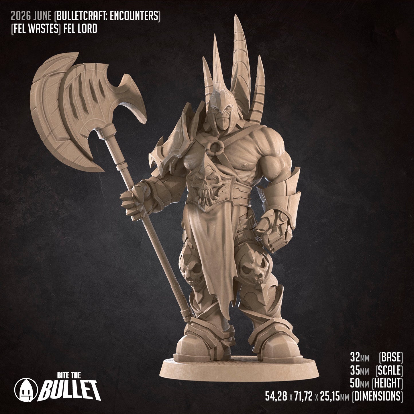 Fel Wastes, Fel Lord | D&D TTRPG Miniature | Bite the Bullet