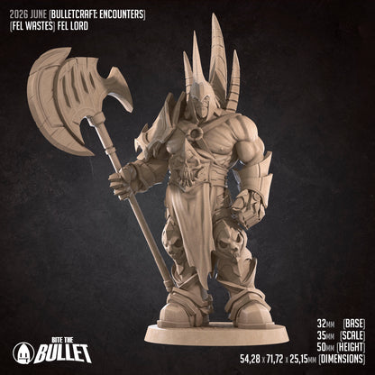 Fel Wastes, Fel Lord | D&D TTRPG Miniature | Bite the Bullet