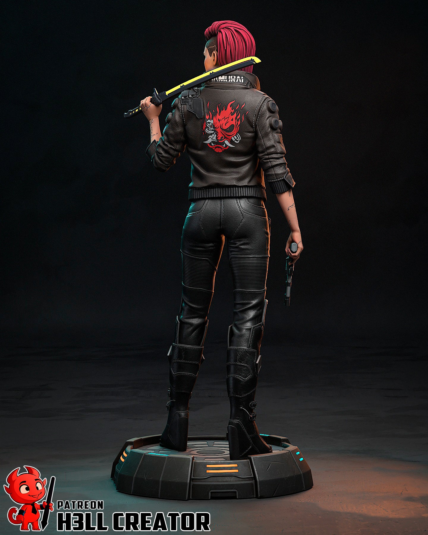 1:10 Cyber Rebel Female | Resin Garage Kit Figure Game Fan Art | h3LL creator