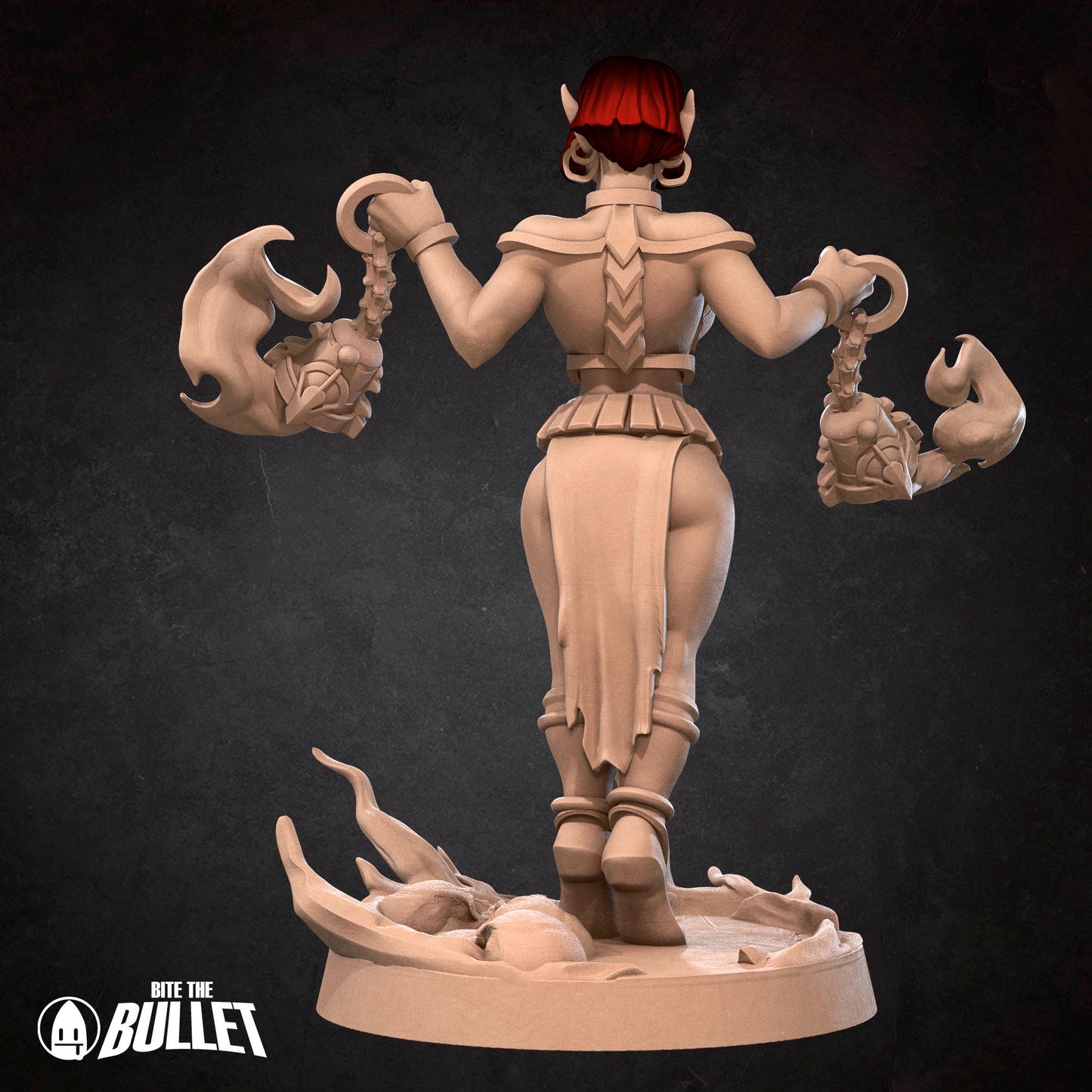Exxotic Fire Monk | Pinup SFW NSFW Versions | Tabletop Gaming Scale Resin Miniature | Bite the Bullet