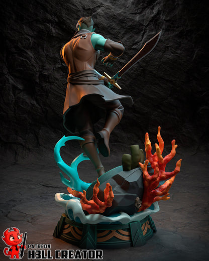 Sea Pact Warlock | Resin Garage Kit Figure Game Fan Art | h3LL creator