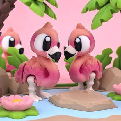 Flexi Flamingo Pink Lagoon Playset | 3DGOB - Tattles Told 3D