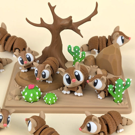 Flexi Armadillo Desert Playset | 3DGOB - Tattles Told 3D
