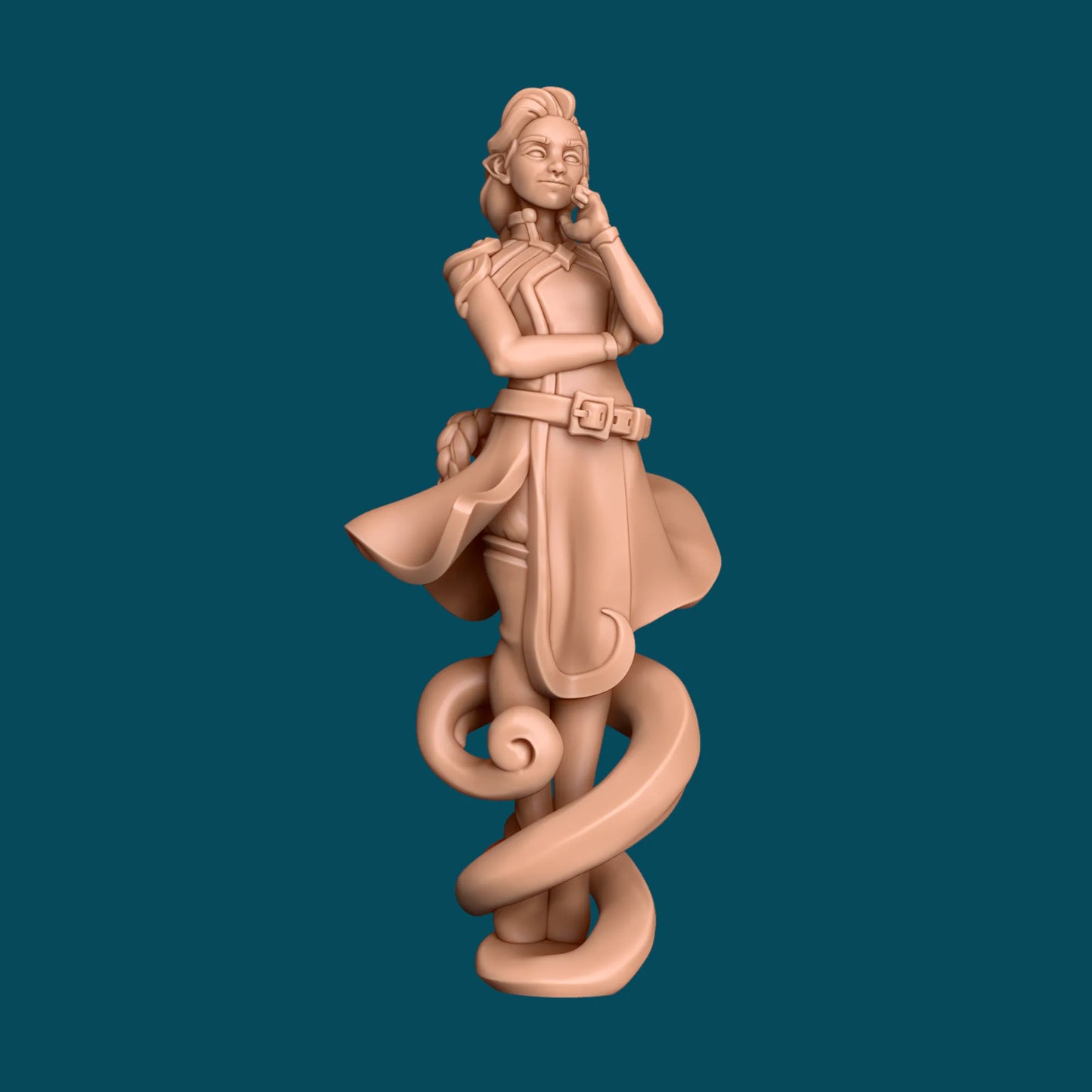 Foehn, an Airy Mage | TTRPG D&D Miniature | Awkward Penguin Minis