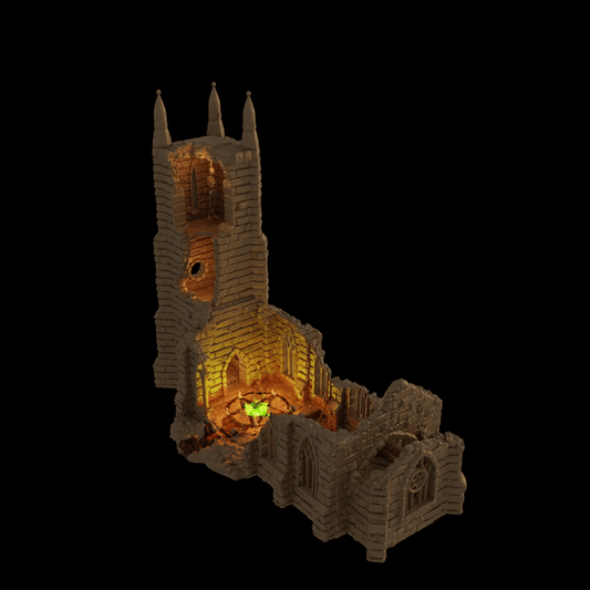 Forsaken Cultist Church | 28mm Scale Model Terrain | D&D TTRPG Playable 3D Printed Building | MiniatureLand