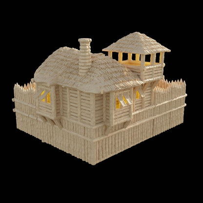 Fortified Forest House | 28mm Scale Model Terrain | D&D TTRPG Playable 3D Printed Building | MiniatureLand