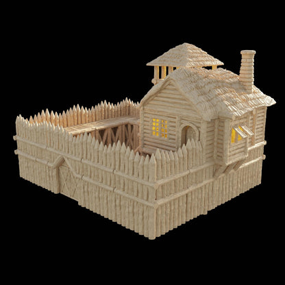 Fortified Forest House | 28mm Scale Model Terrain | D&D TTRPG Playable 3D Printed Building | MiniatureLand