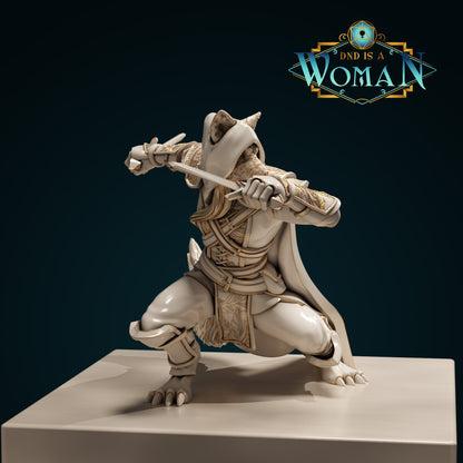 Foxfolk Rogue, Hikaru | D&D TTRPG Miniature | DnD Is A Woman | NO BASE
