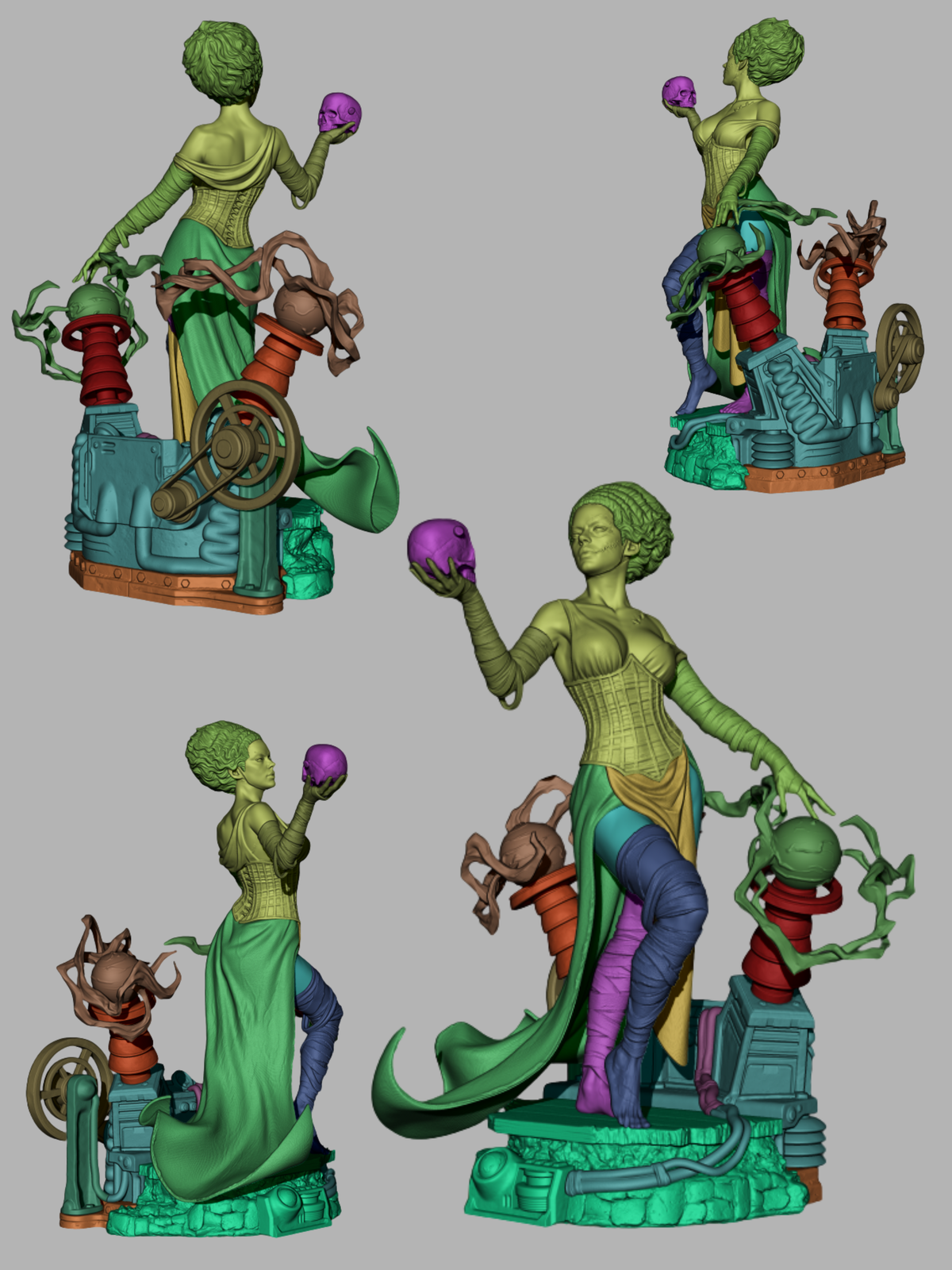 1:12 Bride of Frankenstein | 3D Print Resin Garage Kit Figure | CA 3D Studios