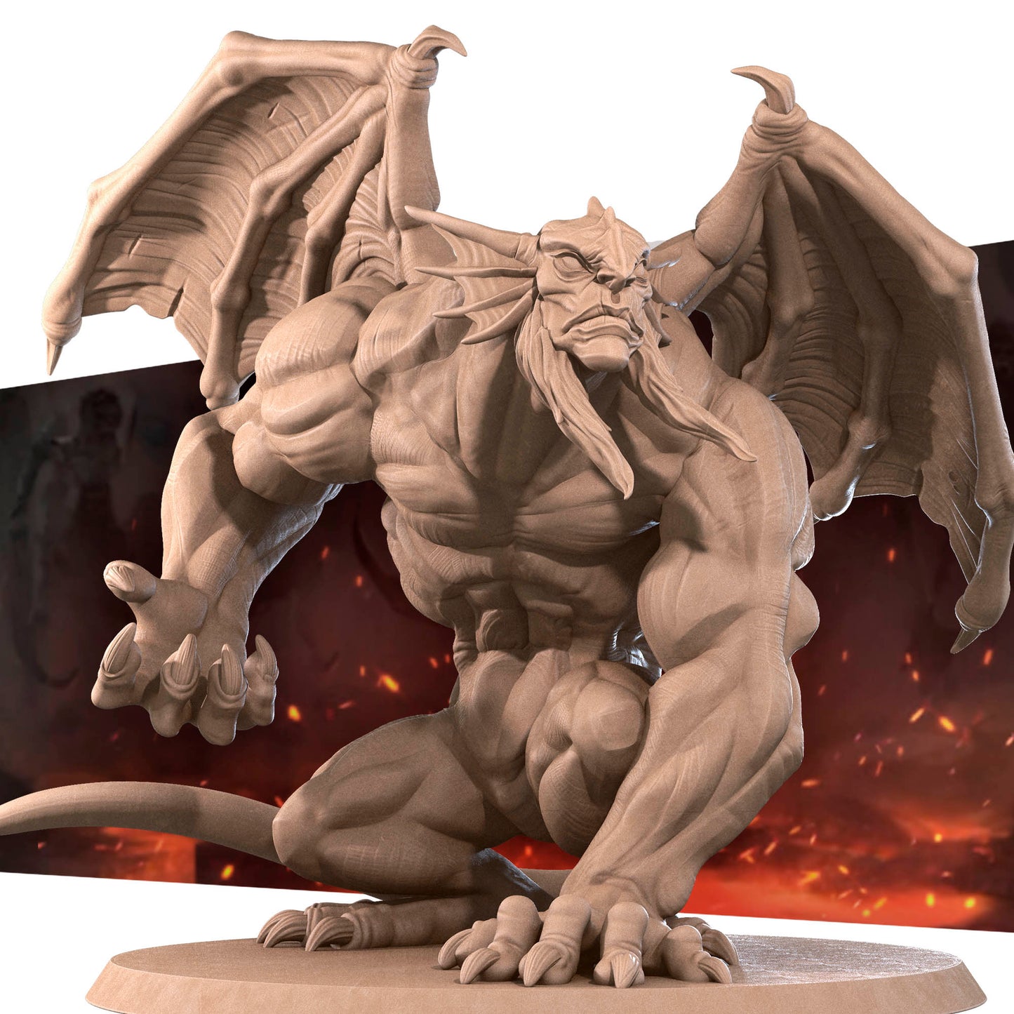 Fraz Urbluu D&D TTRPG miniature by Tattles Told 3D, featuring a detailed fantasy character in a dynamic pose.