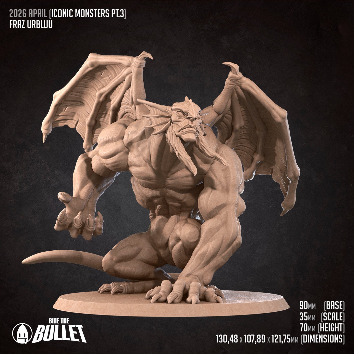 Fraz Urbluu D&D TTRPG miniature by Tattles Told 3D, featuring detailed character design for tabletop role-playing games.