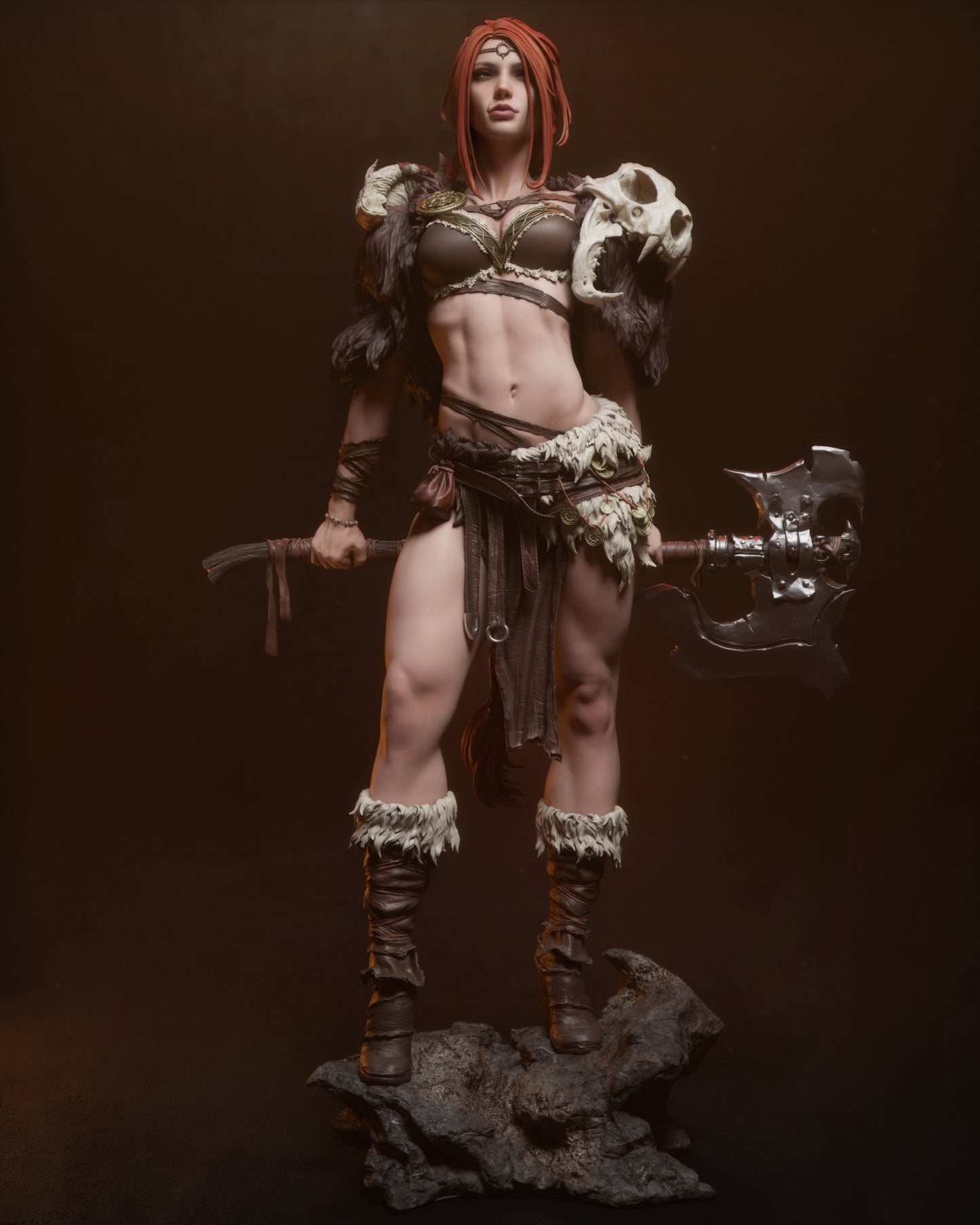 1:12 Barbarian Queen | Resin Garage Kit Figure Original Character | CA 3D Studios