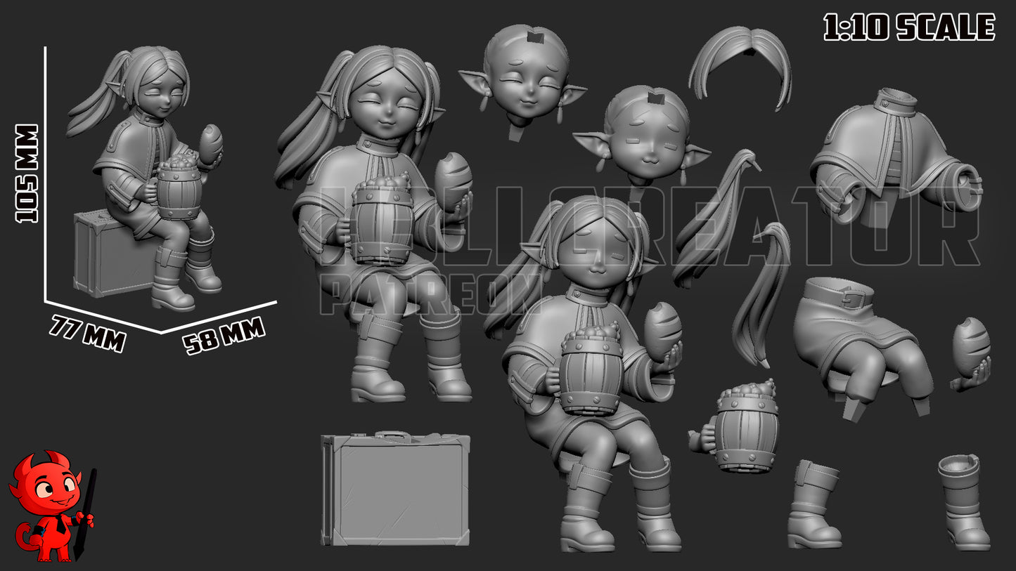 1:12 Happy Little Mage | Resin Garage Kit Figure Game Fan Art | h3LL creator