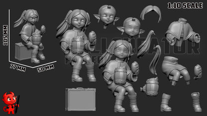 1:12 Happy Little Mage | Resin Garage Kit Figure Game Fan Art | h3LL creator