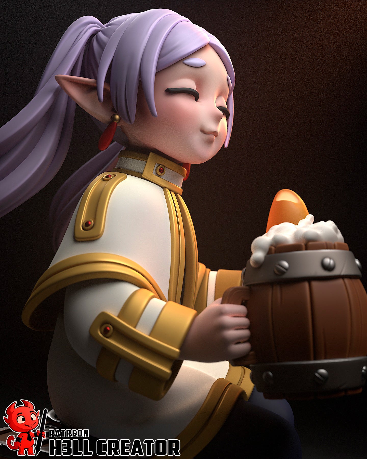 1:12 Happy Little Mage | Resin Garage Kit Figure Game Fan Art | h3LL creator
