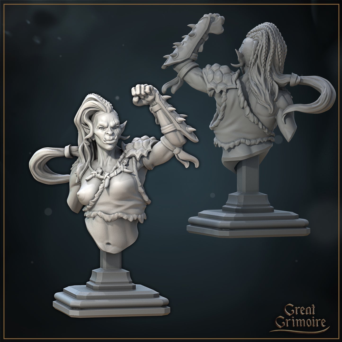 Fury, the Seaside Warrior | Tides of the Abyss | D&D TTRPG Miniature | Great Grimoire