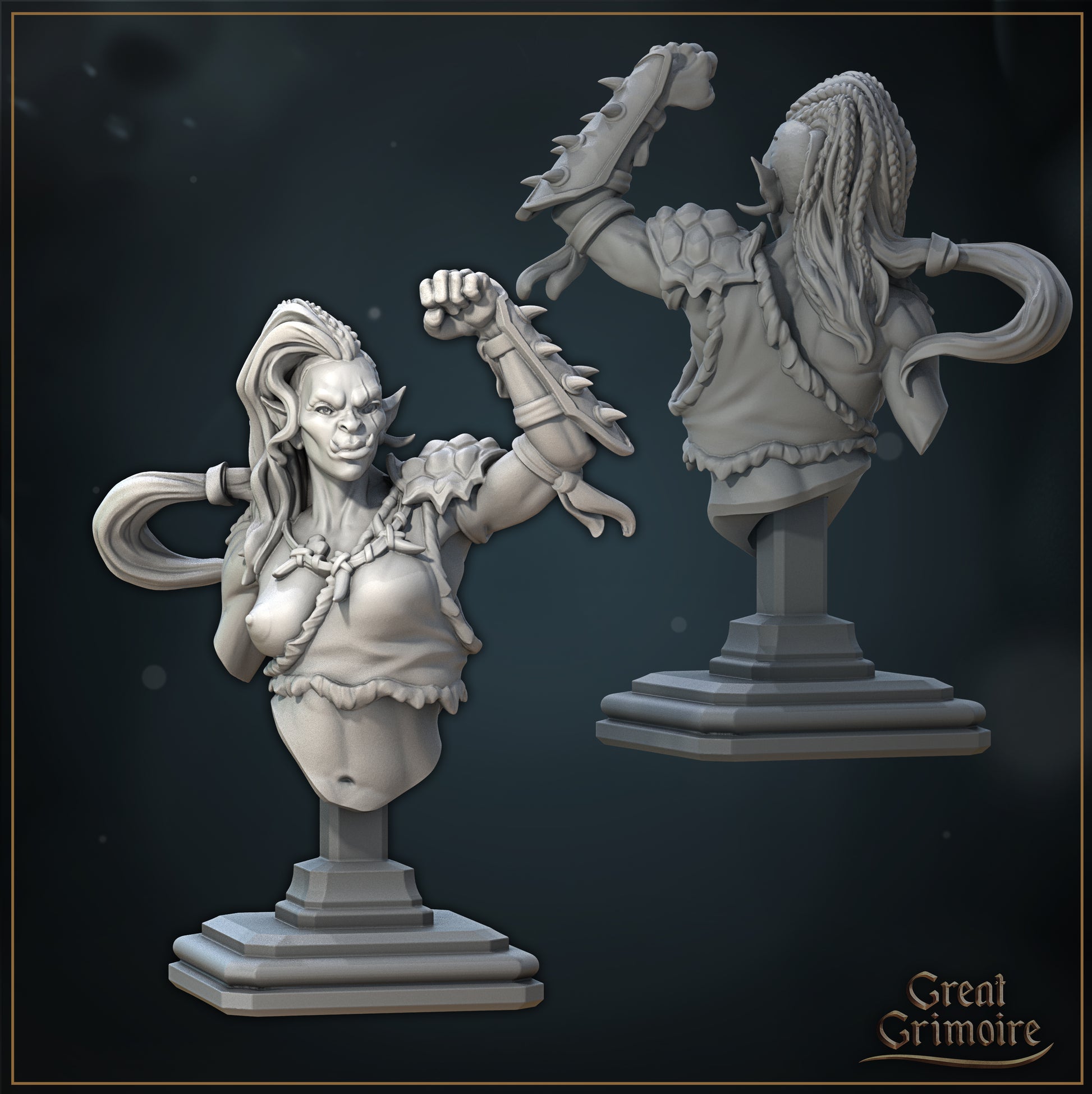 Fury, the Seaside Warrior | Tides of the Abyss | D&D TTRPG Miniature | Great Grimoire