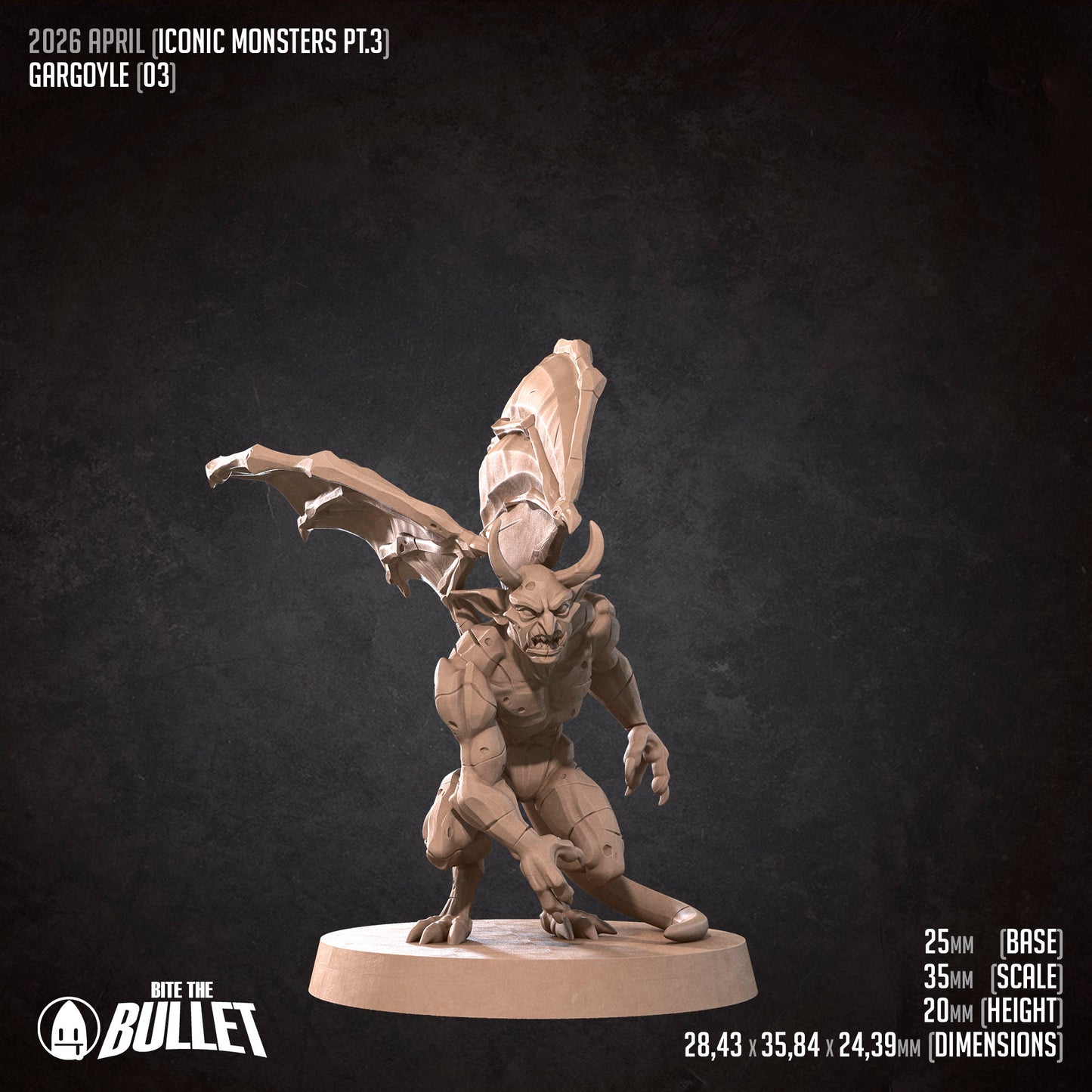 Gargoyles | D&D TTRPG Miniature | Bite the Bullet - Tattles Told 3D