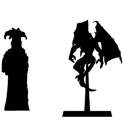 D&D Gargoyles miniature by Tattles Told 3D, featuring detailed stone-like gargoyle figures for tabletop role-playing games.