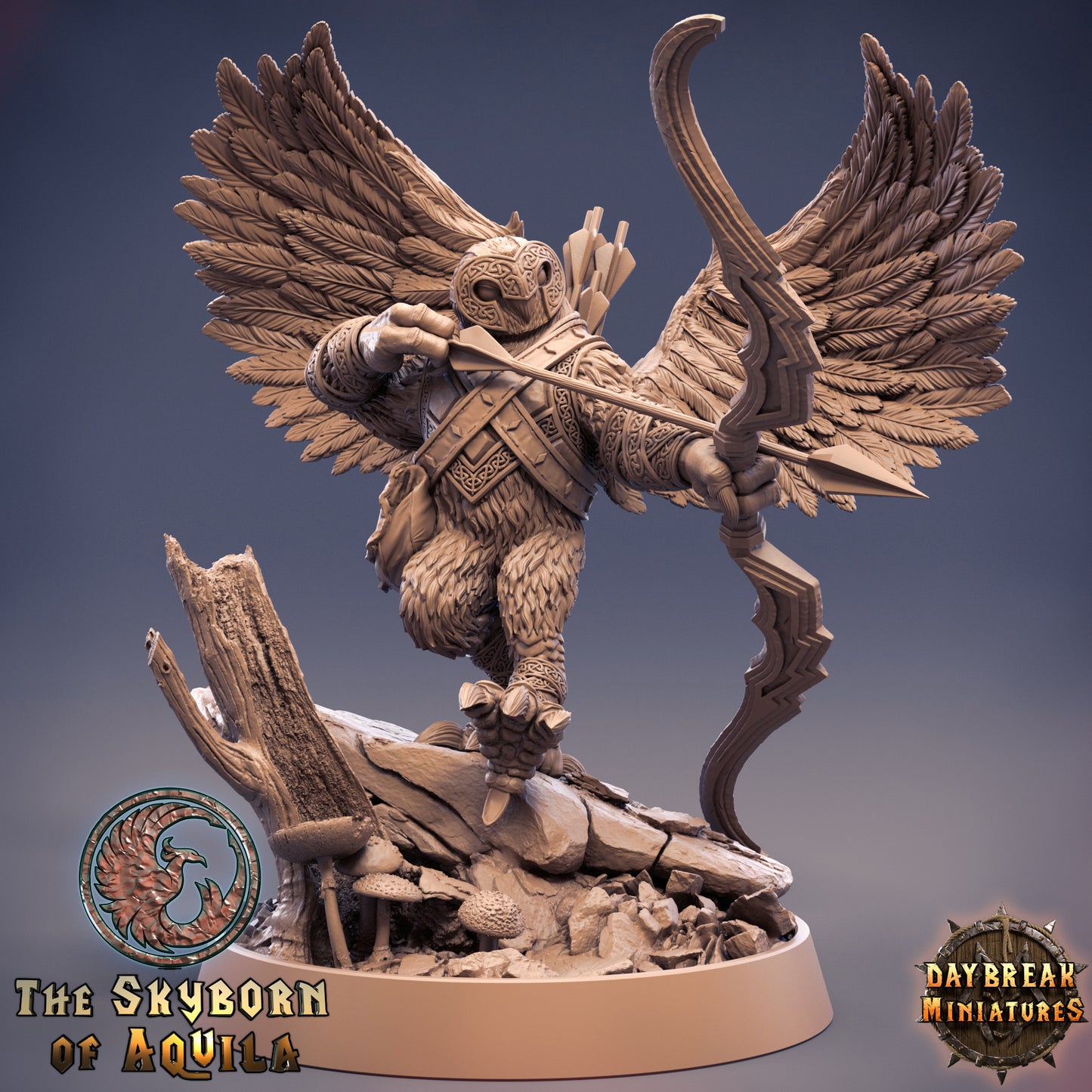 Bird Folk - The Skyborn of Aquila | Tabletop or Display Scale | D&D Mini | Daybreak Miniatures