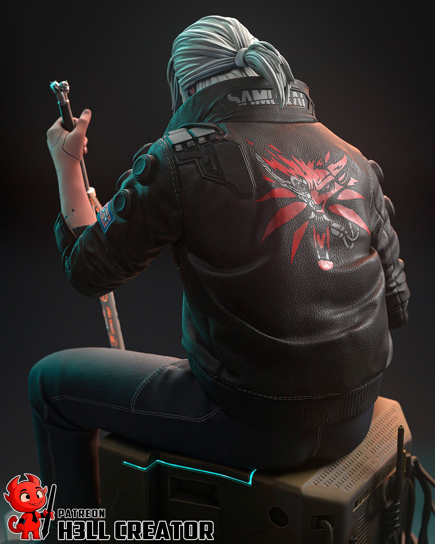 1:12 Cyber Rebel Silverronin | Resin Garage Kit Figure Game Fan Art | h3LL creator