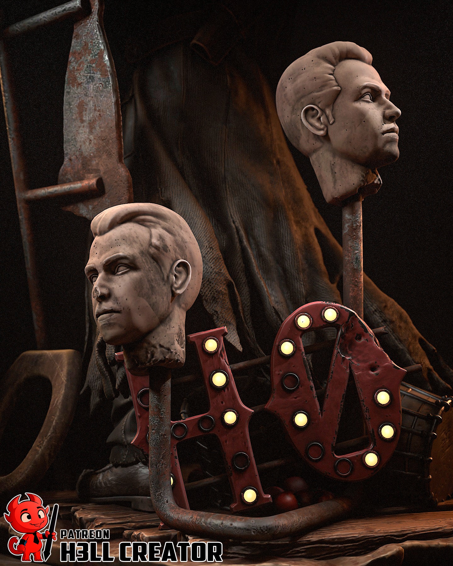 1:10 Wasteland Gunslinger | Resin Garage Kit Figure Game Fan Art | h3LL creator