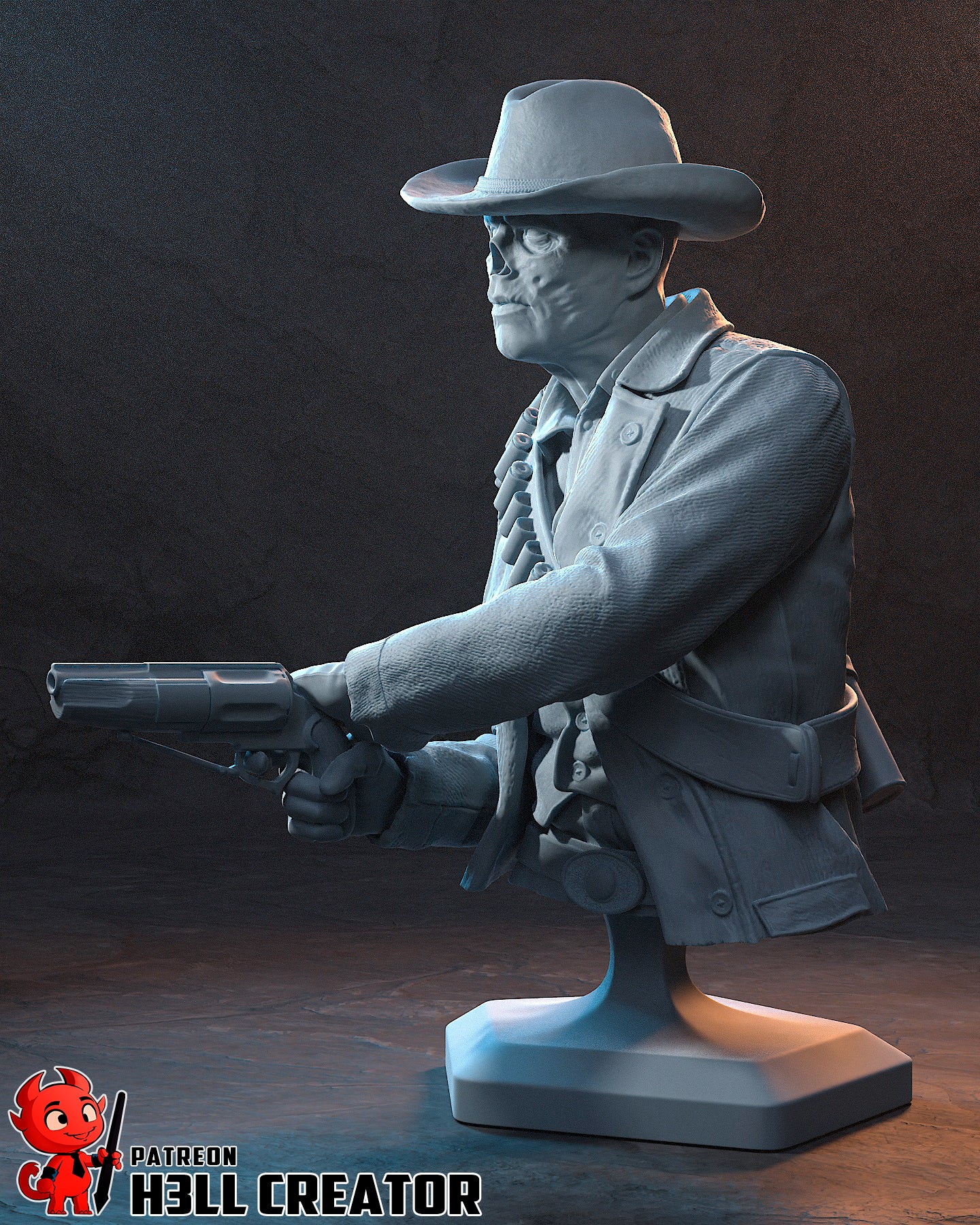 1:10 Wasteland Gunslinger | Resin Garage Kit Figure Game Fan Art | h3LL creator