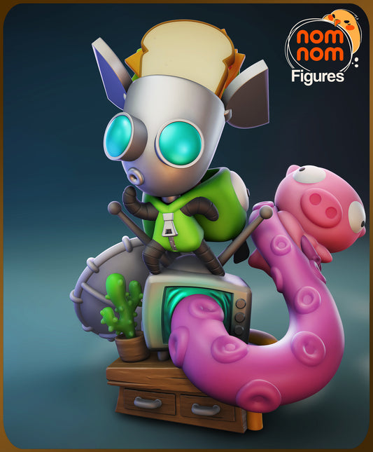 Chibi Robot Space Gremlin | Resin Garage Kit Figure Anime Fan Art | Nomnom Figures