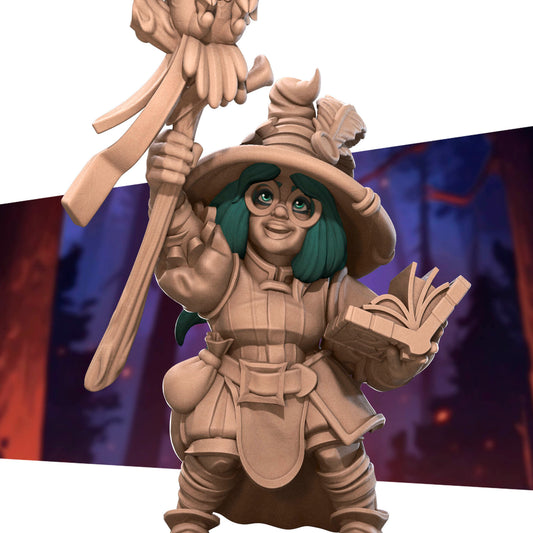 Bullet Heroes, Gnome Wizard | D&D Pathfinder TTRPG Miniature | Bite the Bullet