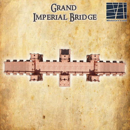 Grand Imperial Bridge | 28mm Scale Model Terrain | D&D TTRPG Playable 3D Printed Building | MiniatureLand