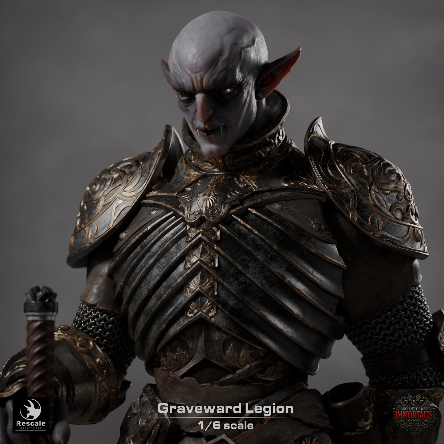 Graveward Legion XL, Ancient Order Immortalis | D&D TTRPG Resin Kit Model | Rescale Miniatures | 3D Print