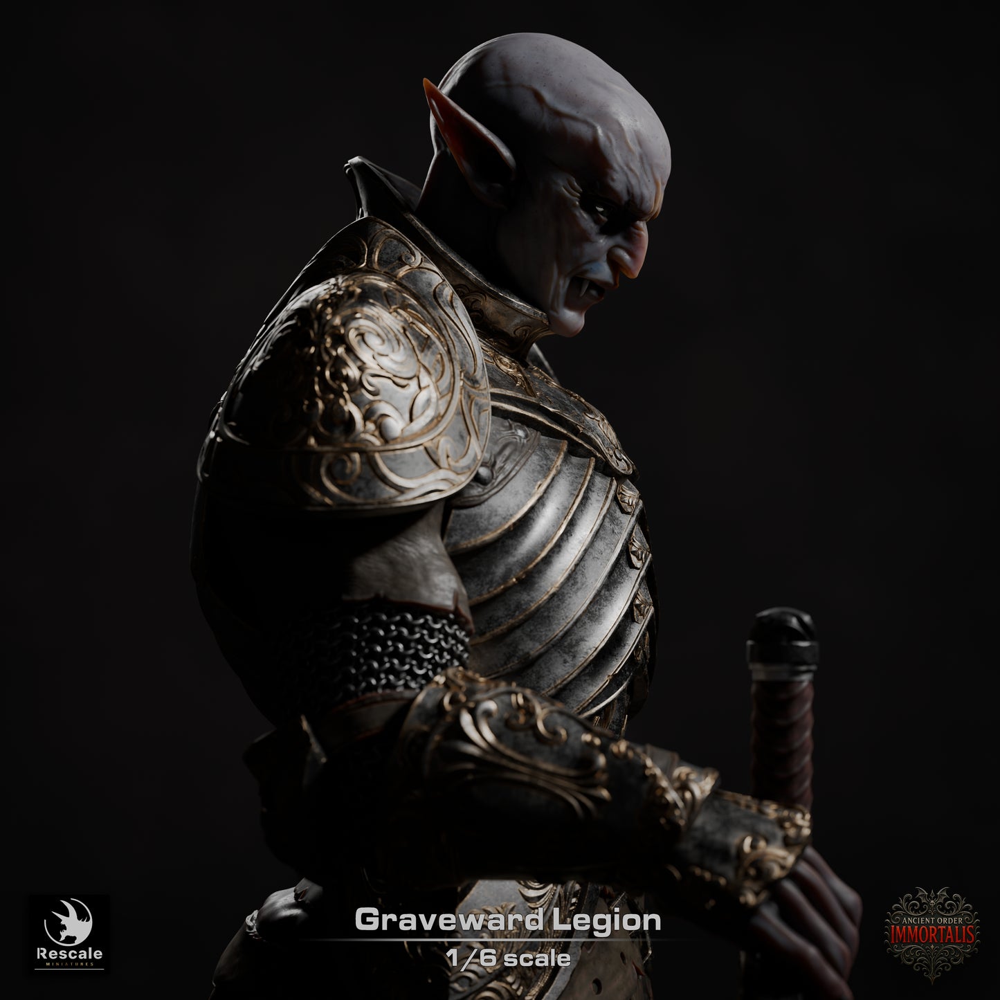 Graveward Legion XL, Ancient Order Immortalis | D&D TTRPG Resin Kit Model | Rescale Miniatures | 3D Print