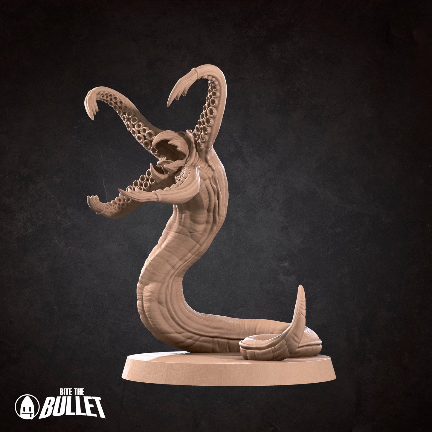 D&D miniatures Grick from Tattles Told 3D, detailed creature miniature for tabletop RPG gameplay.