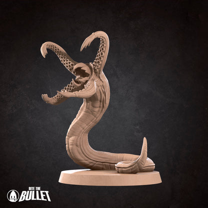 D&D miniatures Grick from Tattles Told 3D, detailed creature miniature for tabletop RPG gameplay.