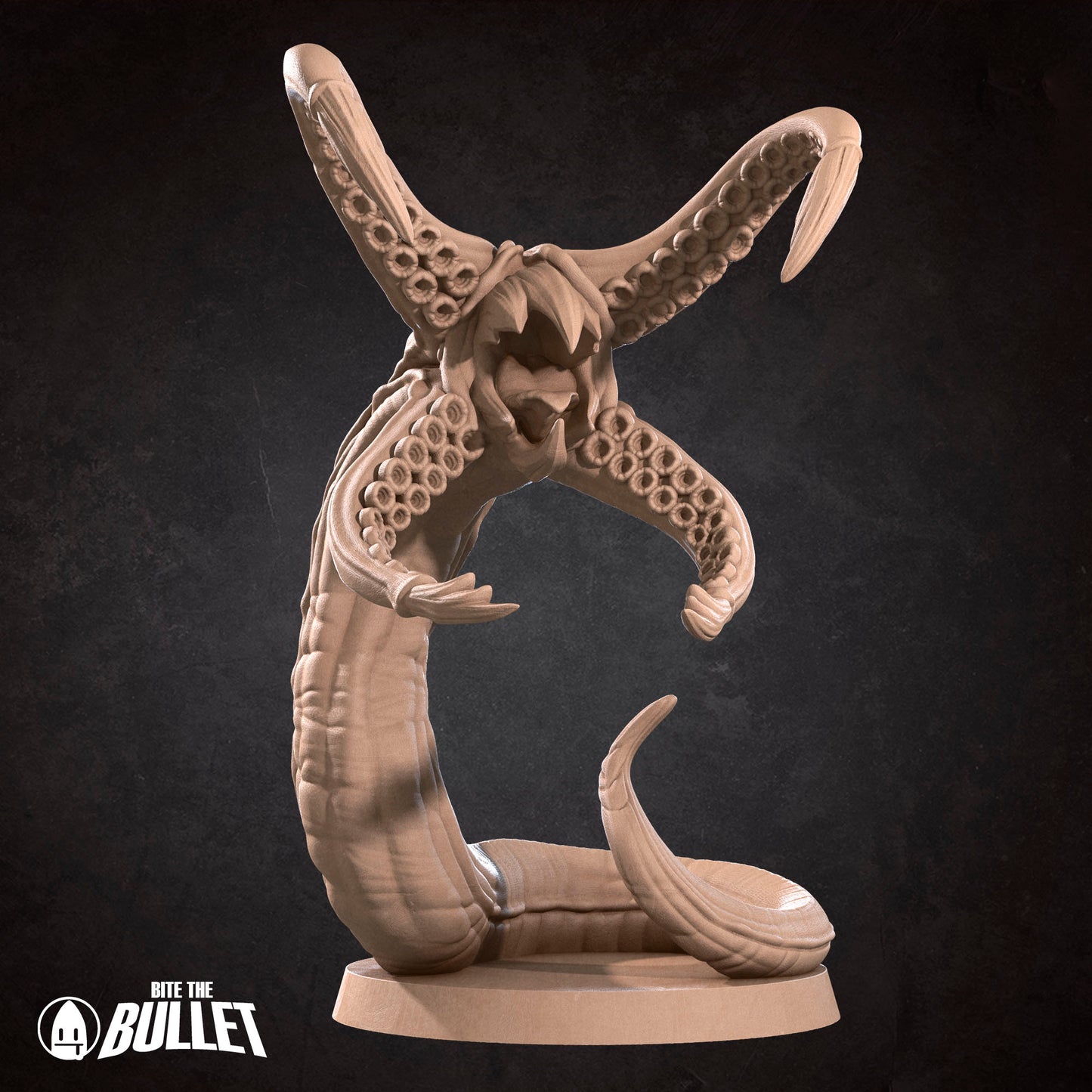 Tattles Told 3D Gricks D&D TTRPG miniature with a hunched, monstrous creature holding a weapon, detailed sculpting for tabletop gaming.