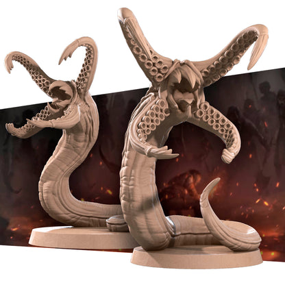 Detailed Tattles Told 3D D&D Gricks miniature from Bite the Bullet set, showing its textured, creature-like design for tabletop gaming.