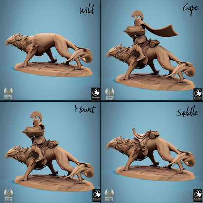 D&D Gryph Pack Bastion of Purity Warband miniature by Tattles Told 3D, featuring a detailed gryph with a low stance, rescaled for tabletop gaming.