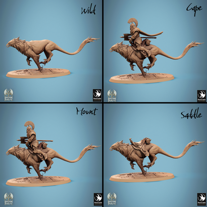 Detailed image of Gryph Pack Bastion of Purity Warband miniature by Tattles Told 3D, showing a fantasy character with armor and weaponry.