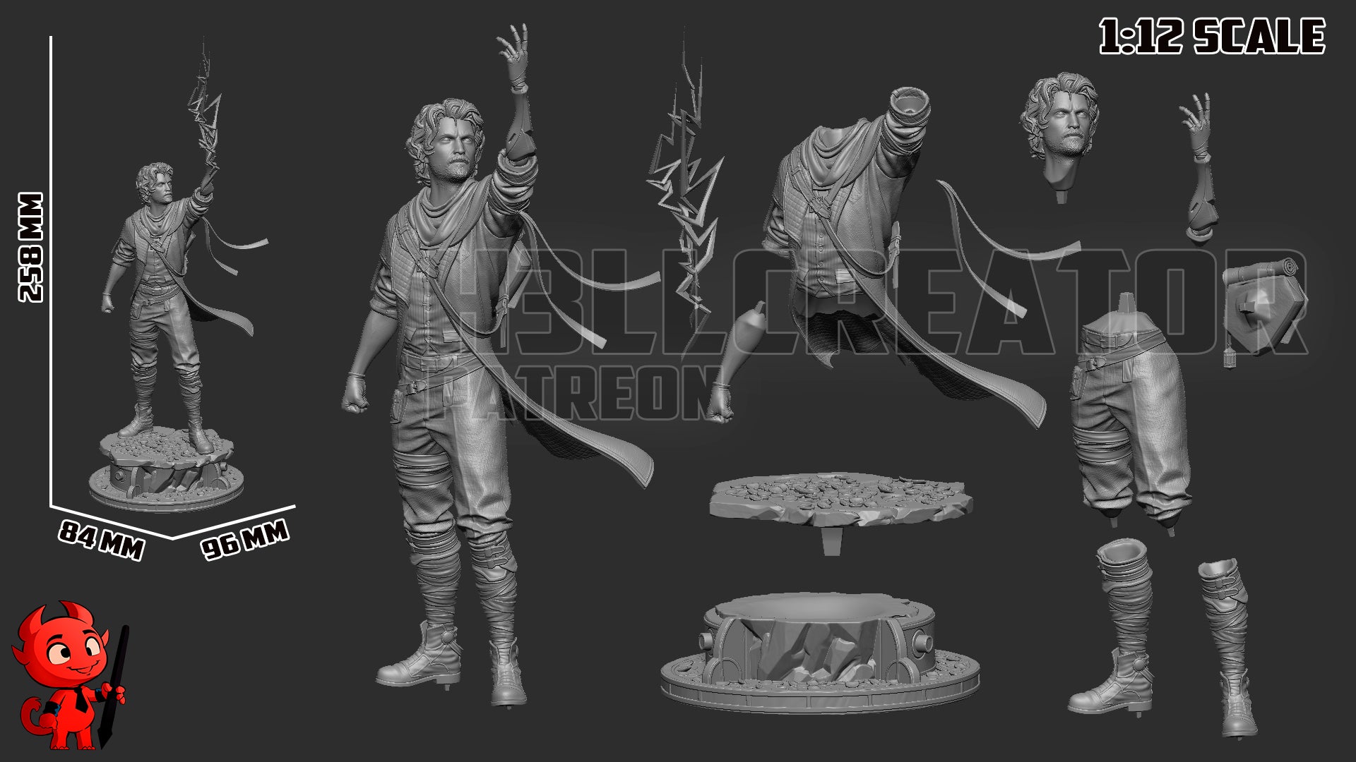 1:12 Expedition Engineer | Resin Garage Kit Figure Game Fan Art | h3LL creator