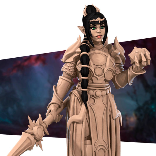 Half-Elf Cleric | D&D Pathfinder TTRPG Miniature | Bite the Bullet