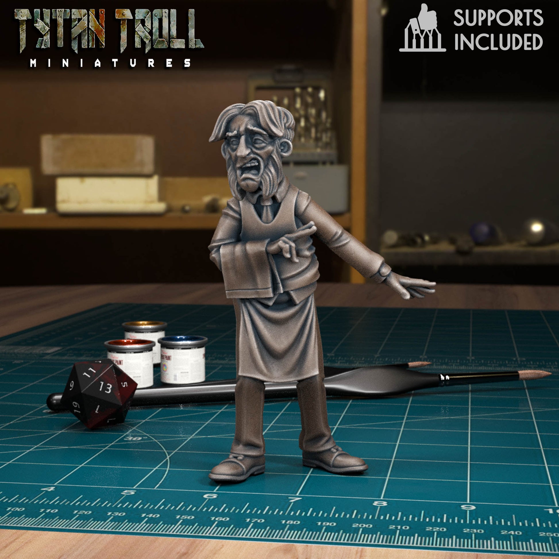 CoS Haliq the Butler | D&D TTRPG Mini | TytanTroll Miniatures