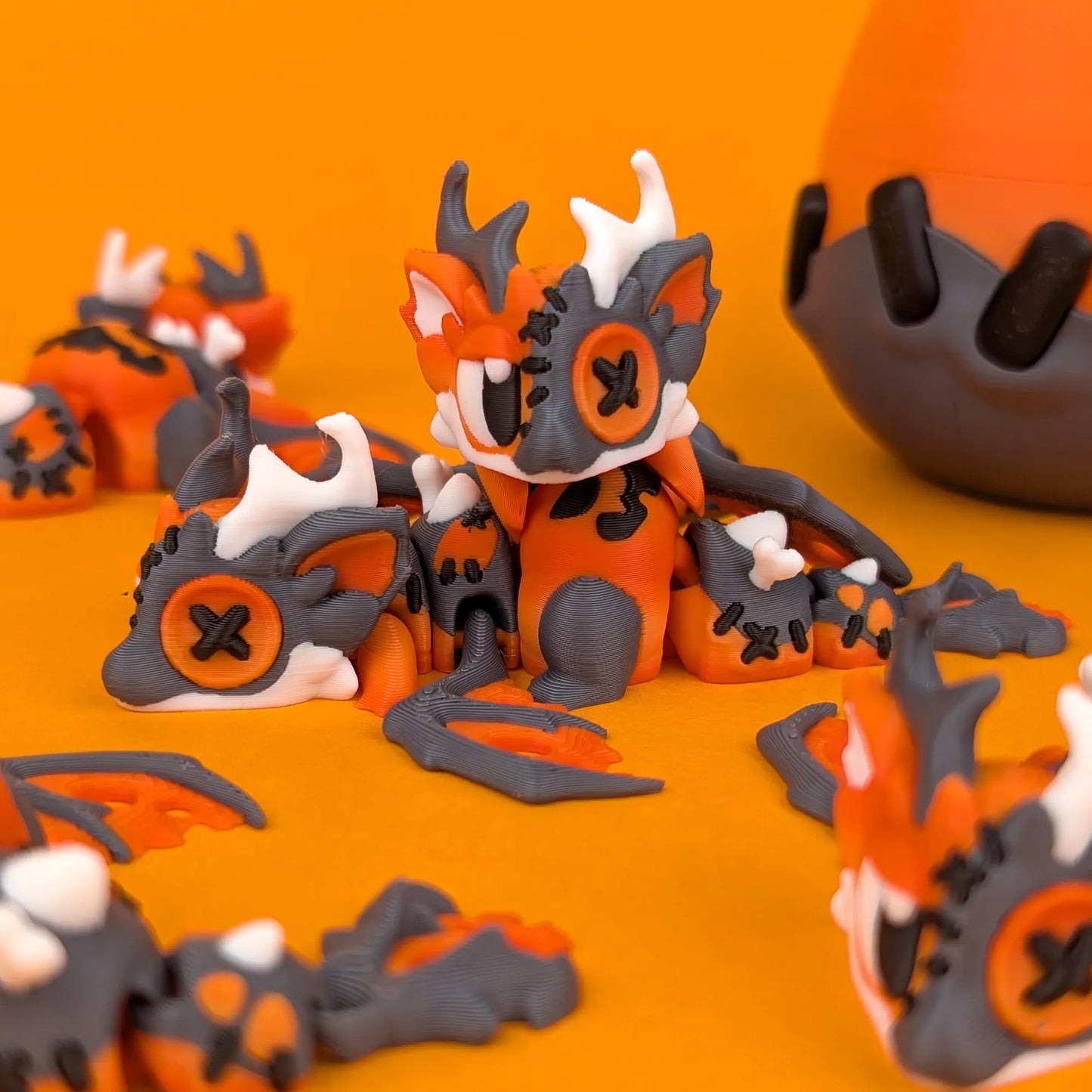 Flexi Halloween Mini Dragon & Egg | 3DGOB - Tattles Told 3D