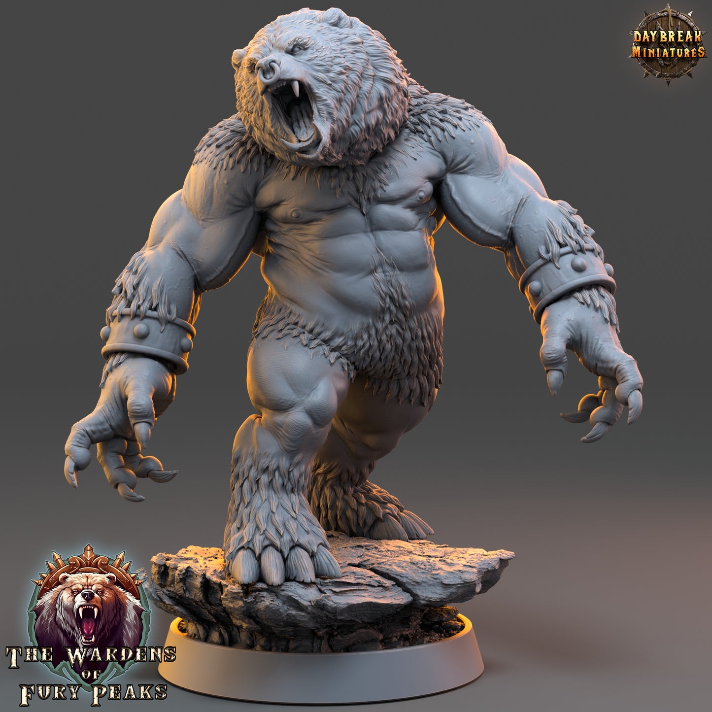 Bear Folk - The Wardens of Fury Peaks | Tabletop or Display Scale | D&D Mini | Daybreak Miniatures