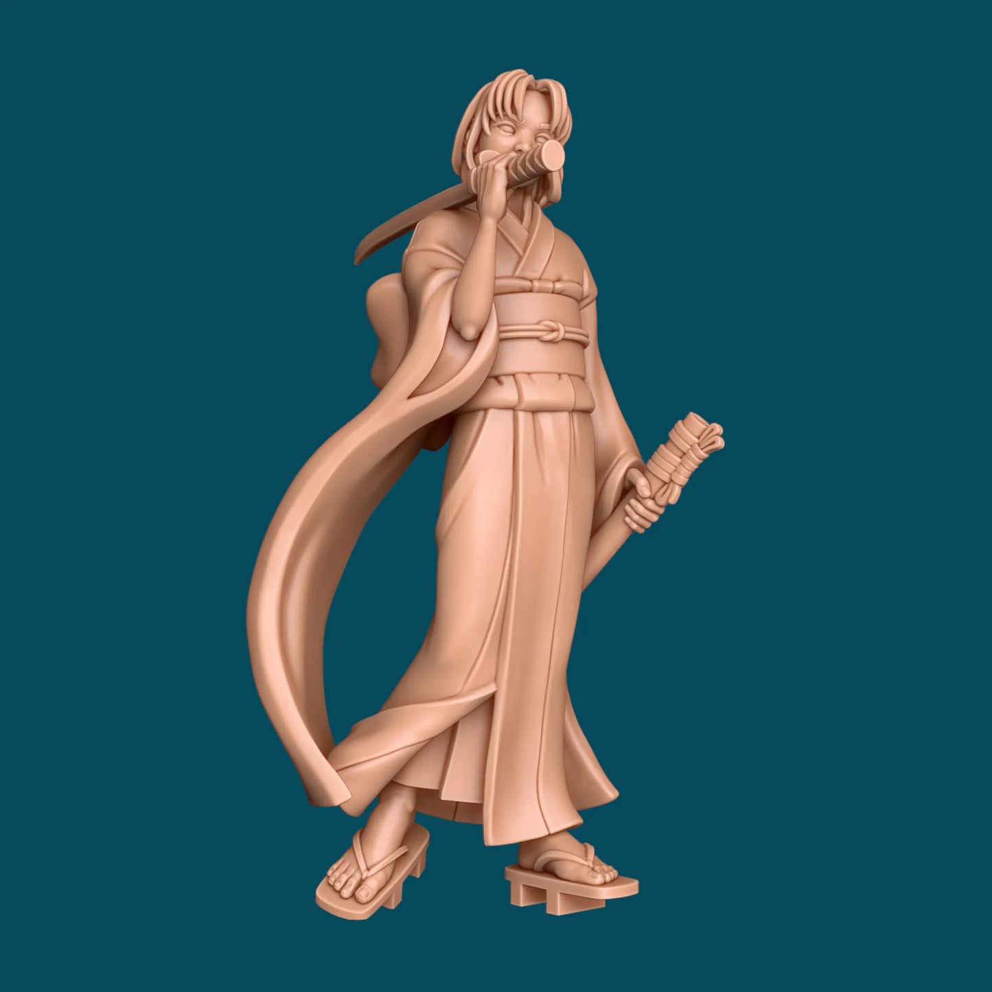 Hayate, a Snarky Ronin | TTRPG D&D Miniature | Awkward Penguin Minis