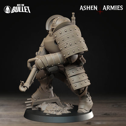 Bullet Crusade, Holy Shogunate, Heavy Infantry Heavy Shotgun | D&D Pathfinder TTRPG Miniature | Bite the Bullet