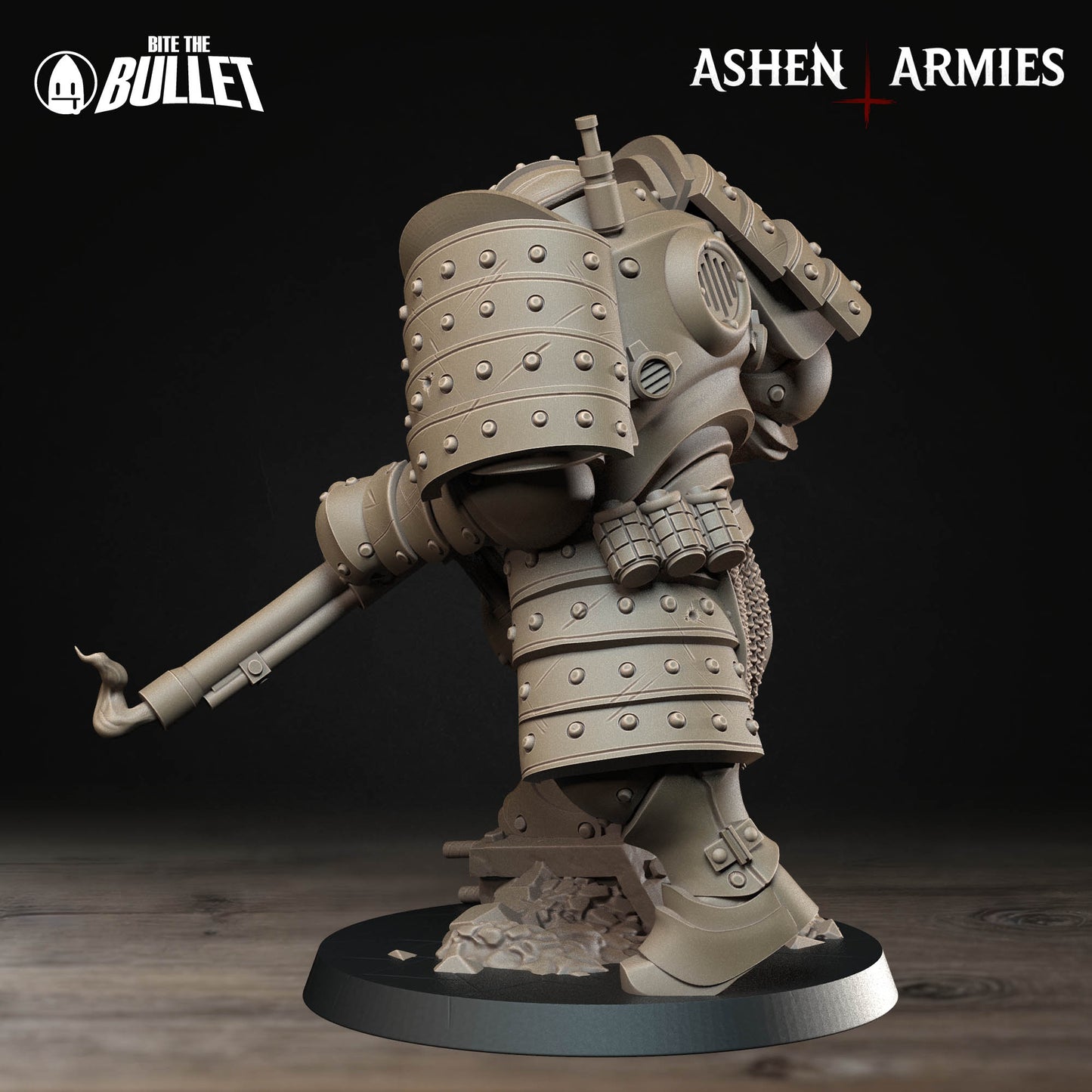 Bullet Crusade, Holy Shogunate, Heavy Infantry Heavy Shotgun | D&D Pathfinder TTRPG Miniature | Bite the Bullet