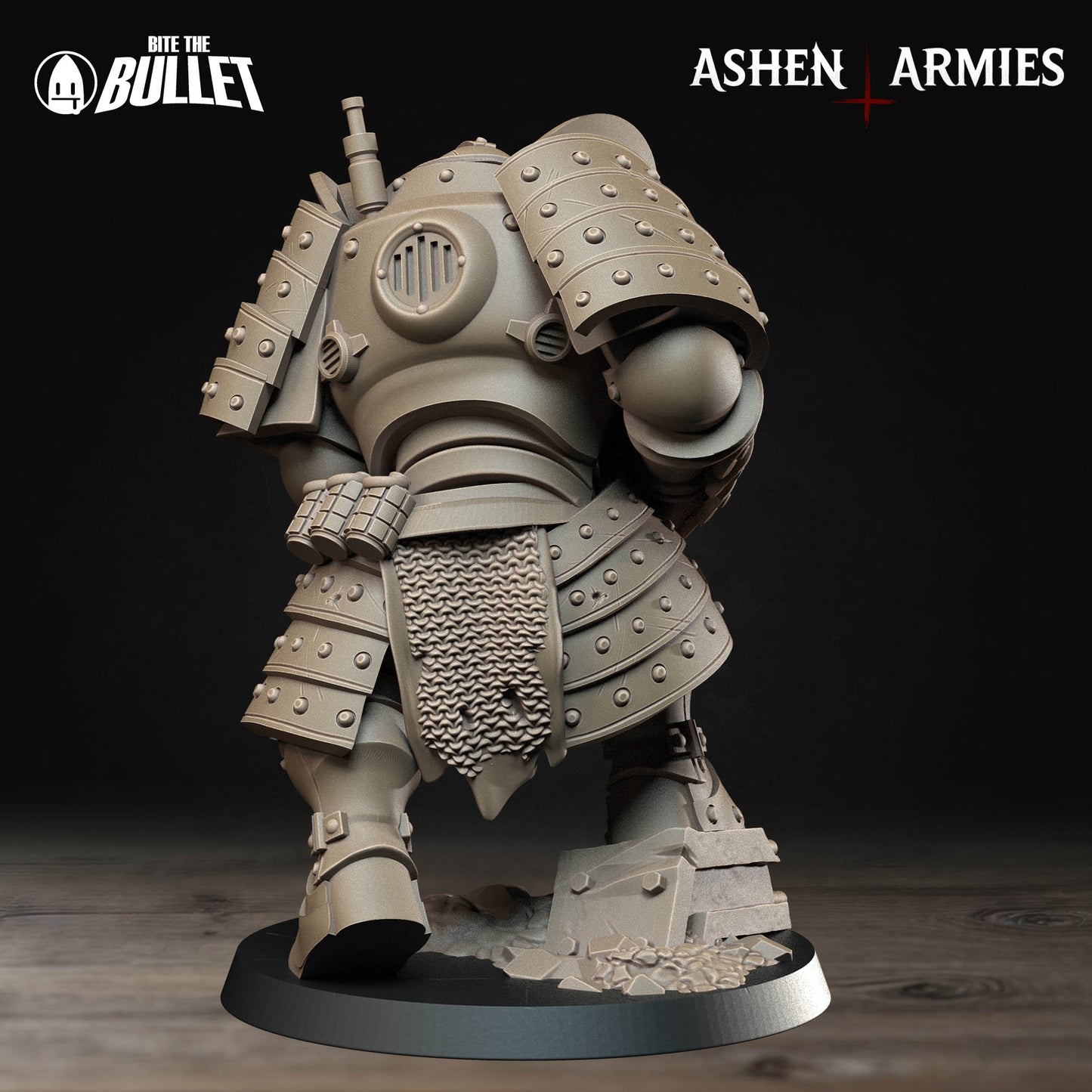 Bullet Crusade, Holy Shogunate, Heavy Infantry Heavy Shotgun | D&D Pathfinder TTRPG Miniature | Bite the Bullet